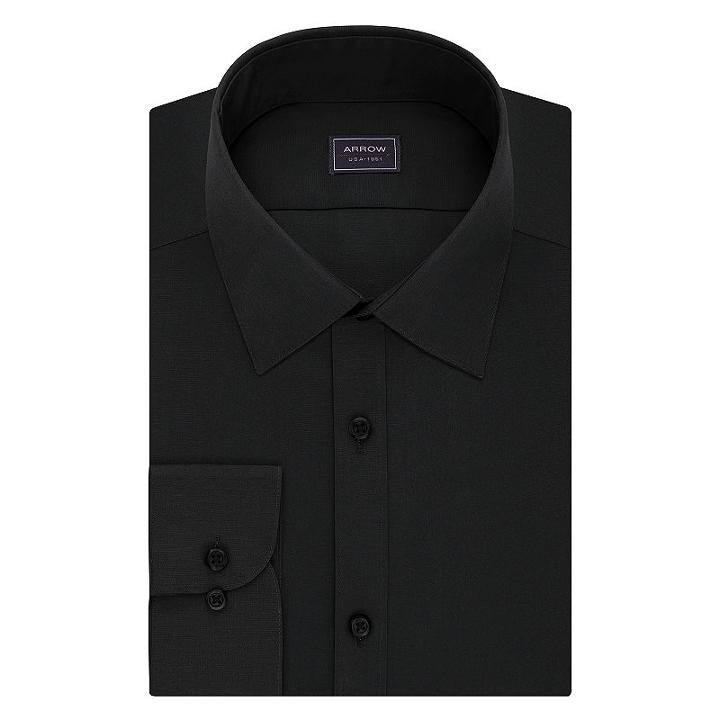 Big & Tall Arrow Regular-fit Poplin Wrinkle-free Dress Shirt, Men's, Size: 16.5 35/6t, Ovrfl Oth