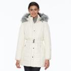 Women's D.e.t.a.i.l.s Hooded Quilted Jacket, Size: Large, White Oth