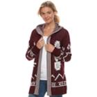 Juniors' Pink Republic Print Open-front Cardigan, Teens, Size: Large, Red Other