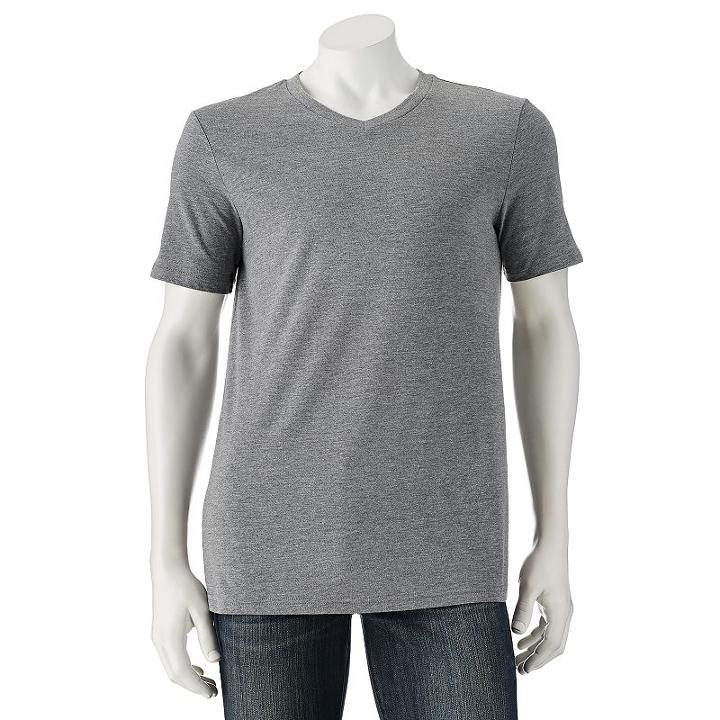 Big & Tall Urban Pipeline® Ultimate V-neck Fashion Tee, Men's, Size: L Tall, Med Grey