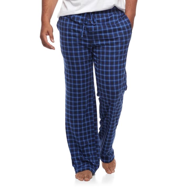 Big & Tall Croft & Barrow&reg; Geometric Lounge Pants, Men's, Size: L Tall, Dark Blue