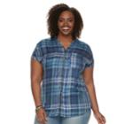 Plus Size Sonoma Goods For Life&trade; Dolman Shirt, Women's, Size: 1xl, Dark Blue