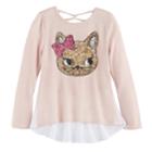 Girls 7-16 Miss Chievous Sequin Tulip Hem Hatchi Top, Size: Medium, Brt Orange