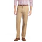 Men's Izod American Chino Straight-fit Wrinkle-free Flat-front Pants, Size: 34x32, Med Beige
