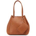 Lc Lauren Conrad Unlined Drawstring Tote With Pouch, Women's, Med Brown