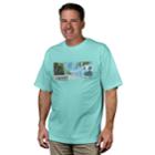 Men's Newport Blue Tropical Graphic Tee, Size: Large, Lt Green