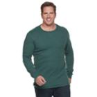 Big & Tall Sonoma Goods For Life&trade; Modern-fit Supersoft Thermal Crewneck Tee, Men's, Size: 3xl Tall, Dark Green