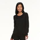Women's Croft & Barrow&reg; Solid Button-front Cardigan, Size: Small, Black