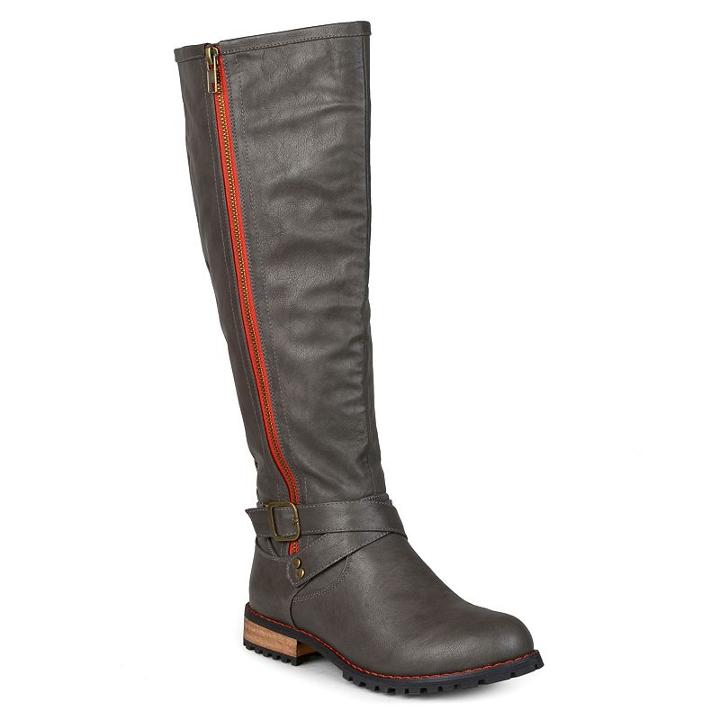 Journee Collection Payge Women's Tall Boots, Girl's, Size: 10 Wc, Grey