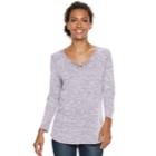 Women's Sonoma Goods For Life&trade; Supersoft Crisscross Tee, Size: Large, Silver