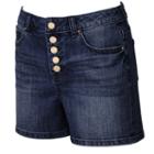 Women's Jennifer Lopez High-rise Jean Shorts, Size: 10, Dark Blue