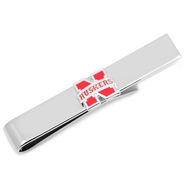 Nebraska Cornhuskers Rhodium-plated Tie Bar, Men's, Red