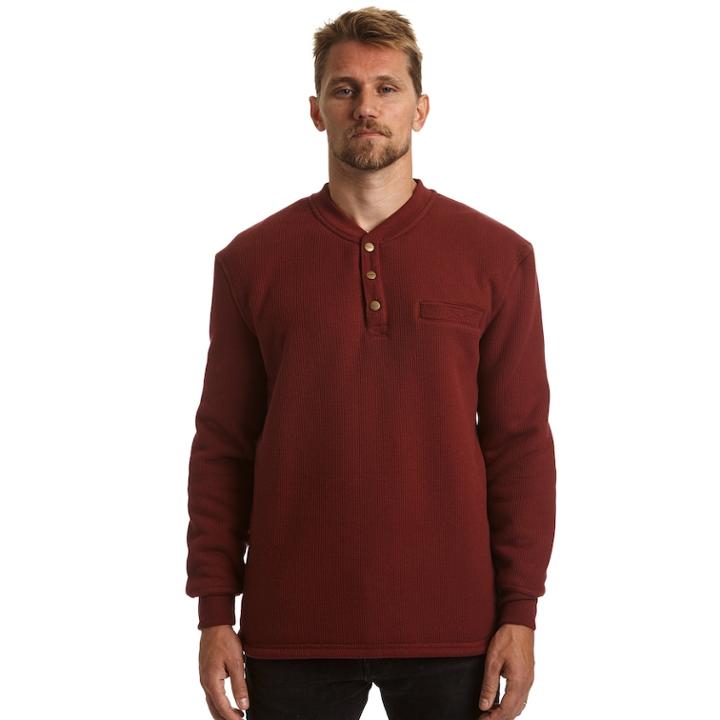 Big & Tall Stanley Classic-fit Sherpa-lined Thermal Henley, Men's, Size: 4xlt, Red