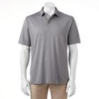 Men's Grand Slam Motionflow360 Regular-fit Heathered Easy-care Performance Golf Polo, Size: Xxl, Med Grey