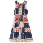 Girls 7-16 Speechless Knee Length Patchwork Dress With Necklace, Girl's, Size: 12, Light Red
