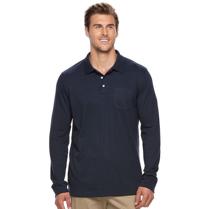 Big & Tall Croft & Barrow&reg; Classic-fit Stretch Interlock Polo, Men's, Size: Xl Tall, Blue