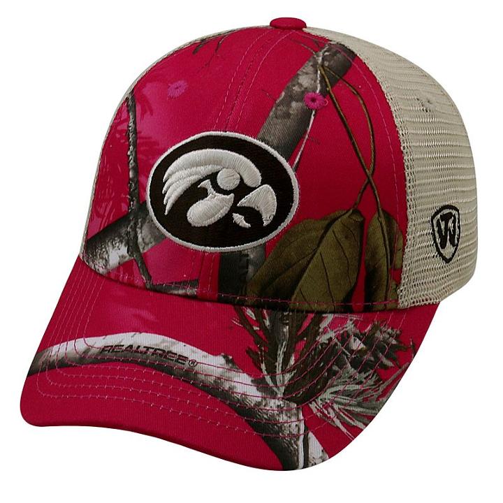 Top Of The World, Adult Iowa Hawkeyes Doe Camo Adjustable Cap, Med Pink