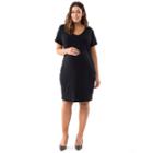 Plus Size Maternity Pip & Vine By Rosie Pope Ruched T-shirt Dress, Women's, Size: 3x-mat, Black