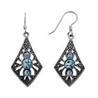Silver Plated Crystal & Marcasite Kite Drop Earrings, Women's, Multicolor
