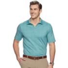 Big & Tall Van Heusen Flex Classic-fit Windowpane Polo, Men's, Size: Xl Tall, Turquoise/blue (turq/aqua)