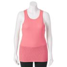 Juniors' Plus Size So&reg; High Neck Slub Tank Top, Girl's, Size: 1xl, Brt Pink