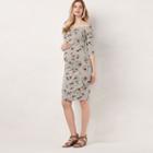 Maternity Lc Lauren Conrad Off-the-shoulder Sheath Dress, Women's, Size: Xs-mat, Light Grey