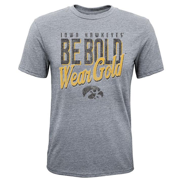 Boys 8-20 Iowa Hawkeyes Rally Anthem Tee, Size: M 10-12, Grey