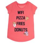 Girls Plus Size Harper & Elliott Rounded-hem Food Graphic Tee, Girl's, Size: Xxl Plus, Pink Other