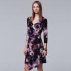 Women's Simply Vera Vera Wang Faux-wrap Dress, Size: Xs, Dark Red