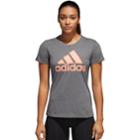 Women's Adidas Classic Logo Tee, Size: Xs, Dark Grey