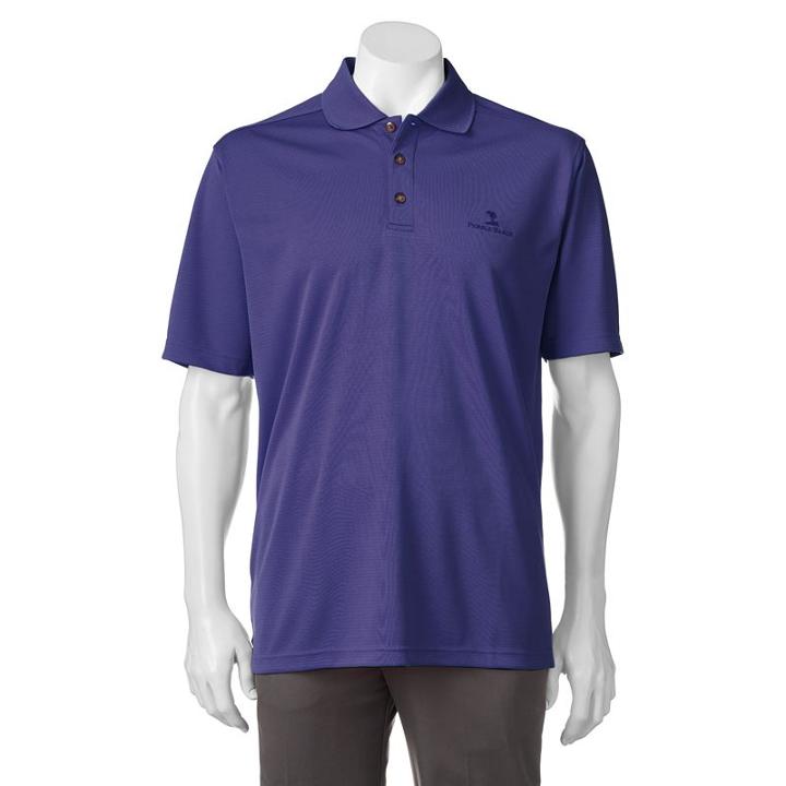 Men's Pebble Beach Classic-fit Textured Performance Golf Polo, Size: Xxl, Blue