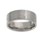 Axl By Triton Leaf-embossed Band - Men, Size: 9, Grey