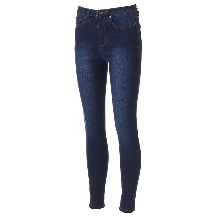 Juniors' Mudd&reg; High-rise Faded Jeggings, Teens, Size: 13 Long, Blue