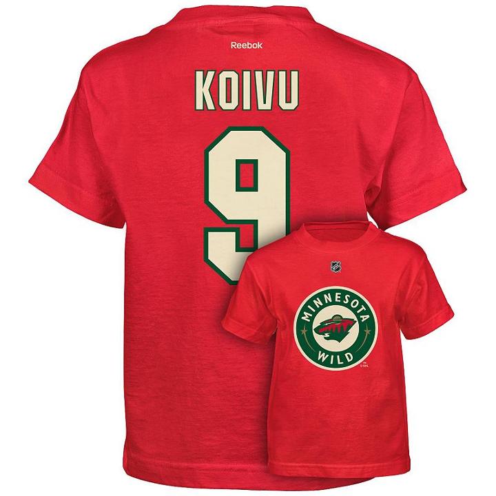 Boys 8-20 Reebok Minnesota Wild Mikko Koivu Premier Tee, Boy's, Size: L(14/16), Red