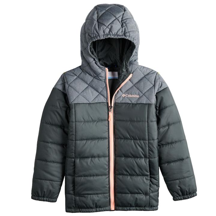 Girls 4-18 Columbia Puzzle Lake Heavyweight Puffer Jacket, Size: L(14/16), Dark Grey