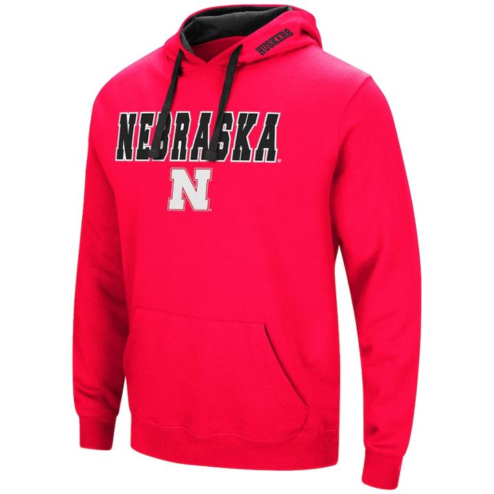 Men's Nebraska Cornhuskers Pullover Fleece Hoodie, Size: Small, Med Red
