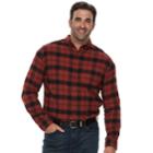 Big & Tall Croft & Barrow&reg; Regular-fit Flannel Woven Button-down Shirt, Men's, Size: Xl Tall, Drk Orange