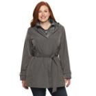 Plus Size Braetan Hooded Rain Jacket, Women's, Size: 1xl, Grey