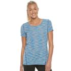 Women's Tek Gear&reg; Space-dyed Performance Tee, Size: Small, Blue (navy)