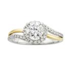 14k Gold Two Tone 1 1/4-ct. T.w. Round-cut Igl Certified Diamond Swirl Engagement Ring, Women's, Size: 7, White