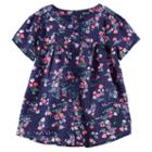 Girls 4-8 Oshkosh B'gosh&reg; Floral Shirred Shirt, Girl's, Size: 7, Ovrfl Oth