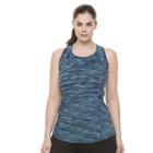 Plus Size Tek Gear&reg; Spacedye Easy Racerback Tank, Women's, Size: 3xl, Blue (navy)