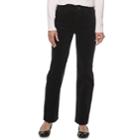 Women's Croft & Barrow&reg; Comfort Waist Straight-leg Corduroy Pants, Size: 6 Short, Black