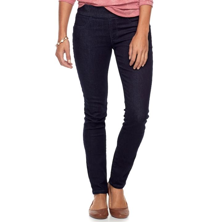 Women's Sonoma Goods For Life&trade; Pull-on Skinny Jeans, Size: 4 T/l, Light Blue