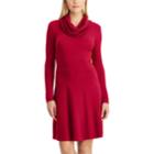 Women's Chaps Cowlneck Sweater Dress, Size: Xl, Red