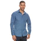 Men's Apt. 9&reg; Premier Flex Slim-fit Stretch Button-down Shirt, Size: Xxl Slim, Blue