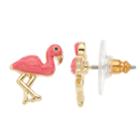 Lc Lauren Conrad Pink Flamingo Nickel Free Stud Earrings, Women's