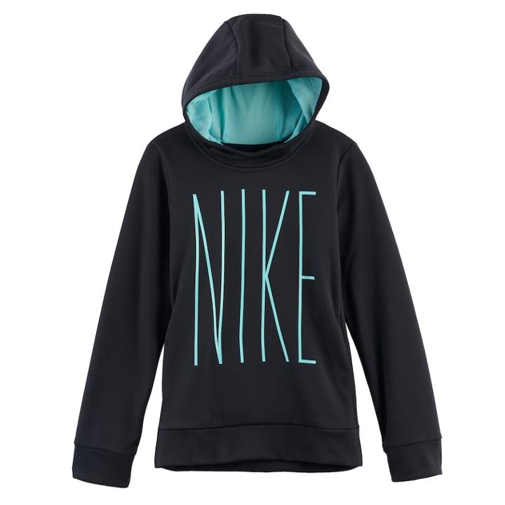 Girls 7-16 Nike Nike Therma Fleece Hoodie, Size: Xl, Grey (charcoal)