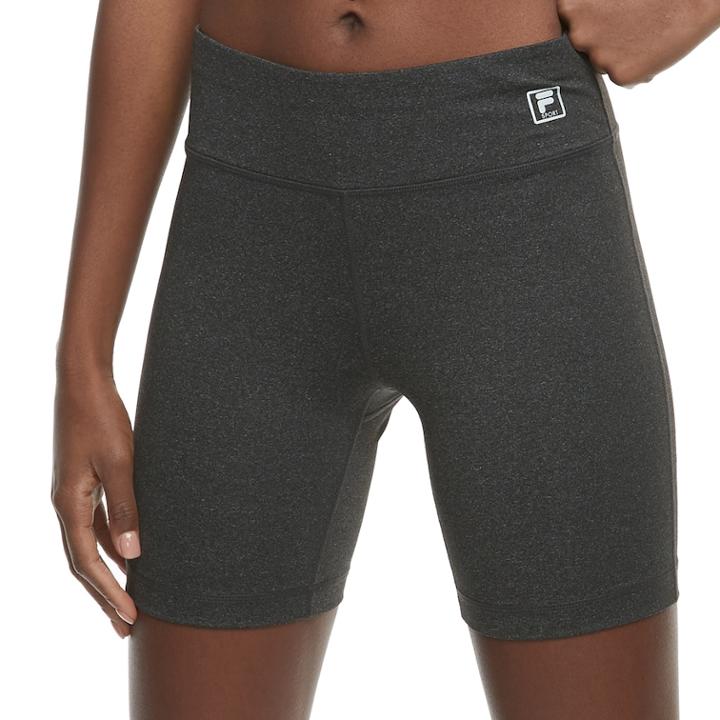 Women's Fila Sport&reg; Fitted High-waisted Shorts, Size: Medium, Light Grey
