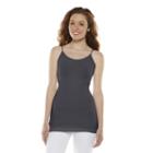 Juniors' So&reg; Seamless Tunic Cami, Girl's, Size: Xs, Grey (charcoal)